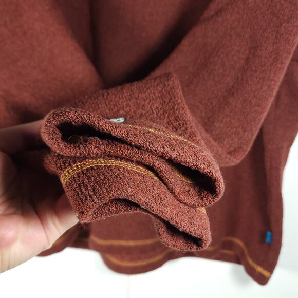 Kuhl Men's Stovepipe Alfpaca Large Rust Sherpa Outdoor Fleece Pullover Sweats - Picture 4 of 10